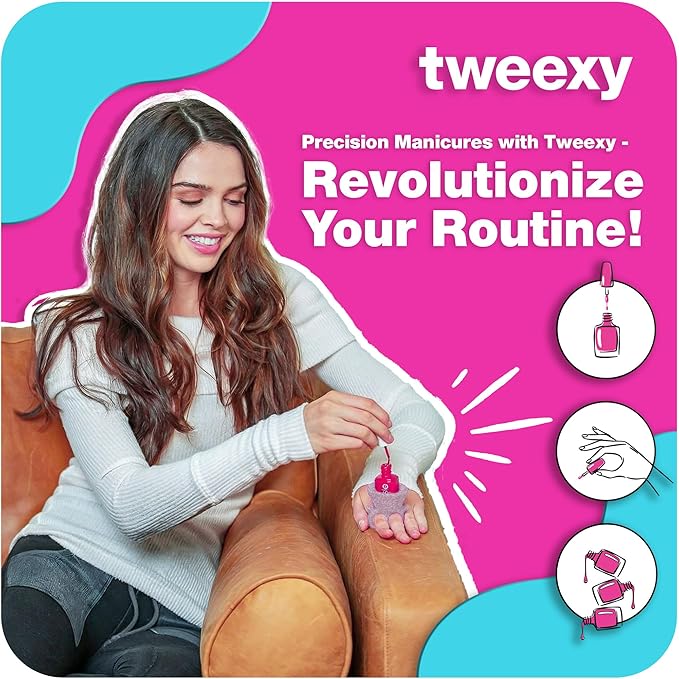 tweexy Wearable Nail Polish Holder Ring - Ideal Gift for Teenage Girls - Nail Polish Holder Stand for Manicure & Pedicure, Fingernail Painting - Nail Polish Accessories (Tiara Sparkle)