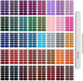 DANNEASY 40 Sheets/560PCS Nail Polish Strips for Women, Solid Color Nail Stickers Full Nail Wraps - UV Free, Self Adhesive, Long Lasting, Gel Strips Manicure Kit with 1 File, 1 Wooden Stick