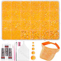 20000Pcs Light Orange Flatback Jelly Resin Rhinestones for Bedazzling, Mix Sizes Crystal Rhinestones Gems, Orange Gems Bedazzling for Crafting, Flatback Rhinestone for DIY Face Makeup Crafts