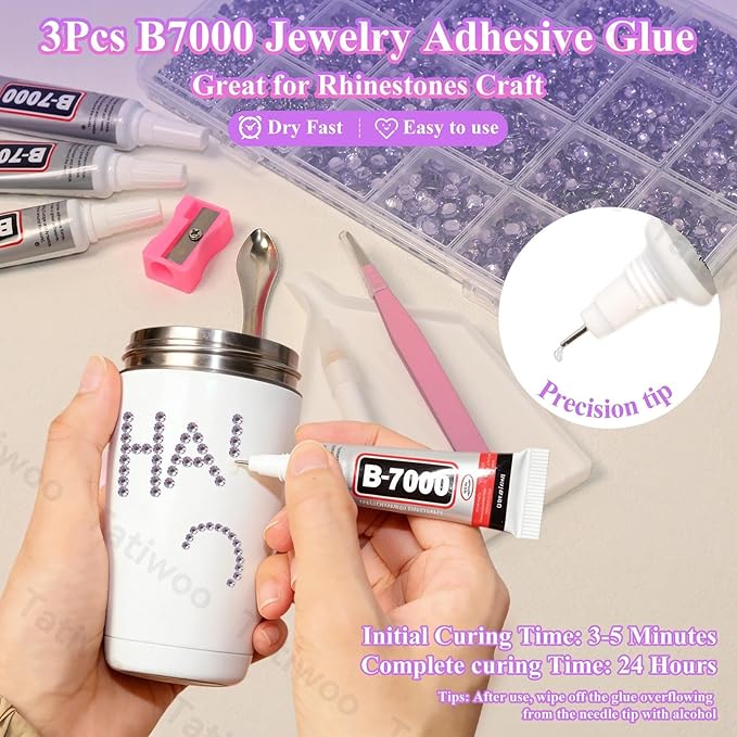 20000Pcs Light Purple Flatback Jelly Resin Rhinestones for Bedazzling, Mix Sizes Crystal Rhinestones Gems, Purple Gems Bedazzling for Crafting for DIY Face Makeup Crafts Tumblers