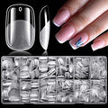 LoveOurHome 750pc Medium Squoval Nail Tips Clear Fake Nails Medium Gel Nail Tips Full Cover Round Square Acrylic Nails Clear Press on Nails 15 Sizes False Fingernail for Gel Nail Extension