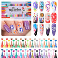 48 Colors(24Pcs-dual) Nail Art Pens Set, 3D Nail Polish Pens Quick-Drying Acrylic Paint Markers, Dotting Liner Brush for DIY Nail Design, Home & Salon Manicure Tools, MarkerPen