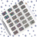 10000 Pieces Rhinestones 6 Sizes Round Crystal Glass Flat Back Rhinestones with 1Tweezers and 1Picking Pen for Nail Art Crafts Clothes Bags DIY (Green Volcano)