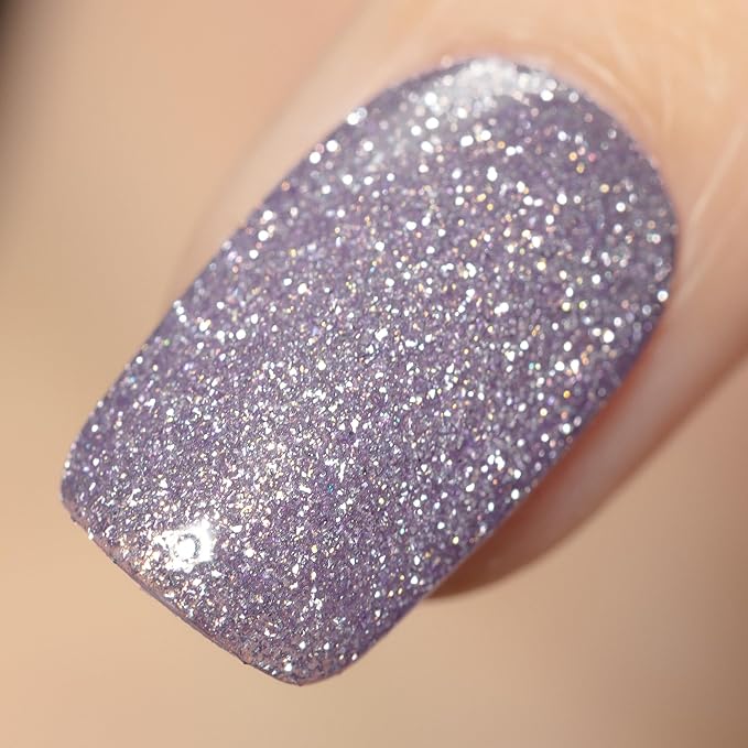 YTD Likomey Colorful Light Purple Reflective Glitter Gel Nail Polish,15ml Holographic Flash Diamond Shimmer Gel,Sparkly Shiny Fall Winter Salon Home Manicure UV Varnish,SZ502