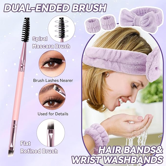 Lash Clusters Kit 949pcs Natural Cluster Lashes With Bottom Lash Manga Lashes with Lash Bond and Seal Remover Dual-Ended Brush Headband Wristband Tweezer Lash Extension Kit for Beginner