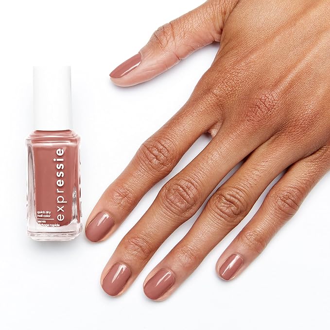 essie expressie Quick Dry Vegan Nail Polish, Dusty Pink Brown, Remote Friends, 0.33 Ounce