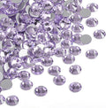 Beadsland 576pcs Flat Back Crystal Rhinestones Round Gems for Nail Art and Craft Glue Fix, Violet, SS30,6.3-6.5mm