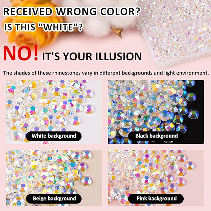Resin Jelly Rhinestones for Crafting with B7000 Jewelry Glue, 2 Boxes Transparent AB Flatback Crystals with 3Pcs 10ml Glue, Bedazzling Non Hotfix Gems for DIY Tumblers Clothing Shoes Manicure