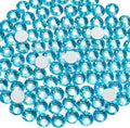 2880pcs Flat Back Rhinestones Glitter Round Crystal Gems Glass Rhinestones for Crafts Nail Art Clothes Shoes DIY Decorations, Aquamarine, SS6, 1.9-2.1mm