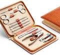 MR.GREEN Manicure Set 12 in 1 Multi-Function Nail Clippers Personal Care Tool Kits Stainless Steel Pedicure Sets with Leather Case Idea Gift (12Pcs Set)