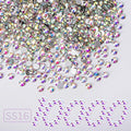 10000PCS Crystal AB Rhinestones Bulk, Flat Back Crystal Glass Stone Round Gems,SS16, 3.8-4.0mm