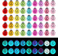 135 Pcs Mini Resin Ladybug Charms Glow in The Dark Ladybug Flatback Cabochons Luminous Ladybirds Model Figurines for Nail Crafts Fairy Garden Micro Landscape Scrapbooking Decor