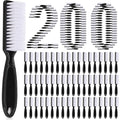 Patelai 200 Pcs Handle Grip Nail Brush Bulk Fingernail Brushes Pedicure Brush for Feet, Toes and Cleaning Fingernail(Black)