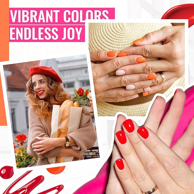 phoenixy Gel Nail Polish Kit with U V Light 74 Pcs Gel Nail Kit 55 Colors Nail Polish Set Complete Nail Set with Base Coat & 4 Effects Top Coat Manicure Tools Christmas Gift for Women