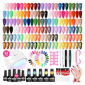 VANREESA Gel Nail Polish Kit with U V Light 53 Pcs Gel Polish Nail Set 36 Popular Colors Nail Polish Set + Base and 4 Effects Top Coat with Manicure Tools Complete Nail Kit Gifts for Women Girls