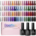 Beetles Gel Nail Polish Set 36 Colors Nail Gel Polish Kit Burgundy Red Blue Green Brown Gold Glitter Pink with Base Top Coat UV LED Needed Manicure Gifts for Women Neutral Elegance