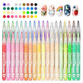 36 Colors Nail Art Pen Set,3D Acrylic Nails Art Markers Pens,Quick Dry Nail Doodle Pens for Home & Salon DIY Nail Art （1.0 mm Pen Nib）