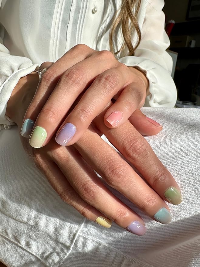 Semi Cured Gel Nail Strips (Flower Child)