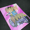 Short Press on Nails Handmade Dark 3D Art False Nails Unique Gothic Luxury Design Size M