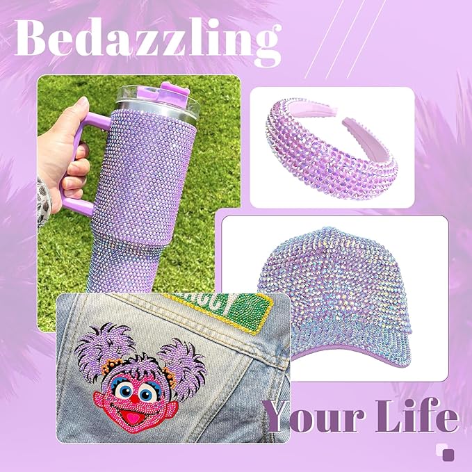 1500PCS 6mm Resin Jelly Rhinestones in Bulk (Lavender Purple AB), Bedazzling Flatback Crystals Rhinestones for Crafting DIY Nail Decoration, Gems Diomand Charms for Tumbler Shoes Clothing Fabric