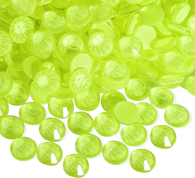 Blinginbox Flatback Rhinestones Round Gems, 1440pcs Luminous Series Glass Stones Neon Gems Non Hotfix Crystal Rhinestones for Nail Charms Crafts Clothes Tumblers,New Citrine Neon,SS10.