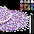 4000PCS 5mm Resin Jelly Rhinestones in Bulk (Lavender Purple AB), Bedazzling Flatback Crystals Rhinestones for Crafting DIY Nail Decoration, Gems Diomand Charms for Tumbler Shoes Clothing Fabric
