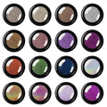 Chrome Nail Powder Kit 16 Jars – Chrome Powder for Gel Nails, 16 Stunning Colors, Including Mirror, Holographic & Chameleon Effects | Works with Charms, Rhinestones and Nail Art Striping Tape Lines