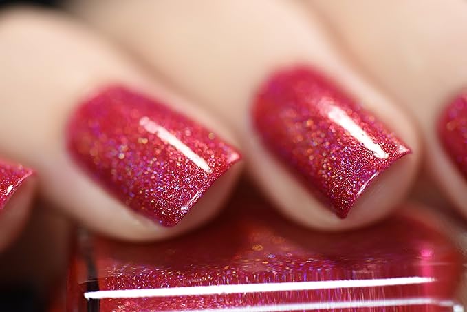 ILNP Closure - Apple Red Holographic Nail Polish