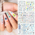 12 Sheets Evil Eye Nail Art Stickers Decals Self Adhesive Pegatinas Uñas Turkish Blue Eye Hamsa Hand Eye of Fatima Manicure Tips Devil Eye Nail Decoration for Women Girls Gift 807-7