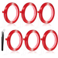 6 Rolls Double Sided Tape Nail Tape for Press On Nails Adhesive Strong Sticky Nail Double Tape for Nail Packaging Removable TClear Mounting Tape for Nail Salon Press On Nail Supplies with Tweezer
