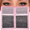 Lash Clusters with Spikes, 80D+100D Eyelash Clusters Extensions Individual D Curl Fluffy Wispy False Eyelashes DlY Manga Lashes Extension (12-22mm, Lash Clusters)