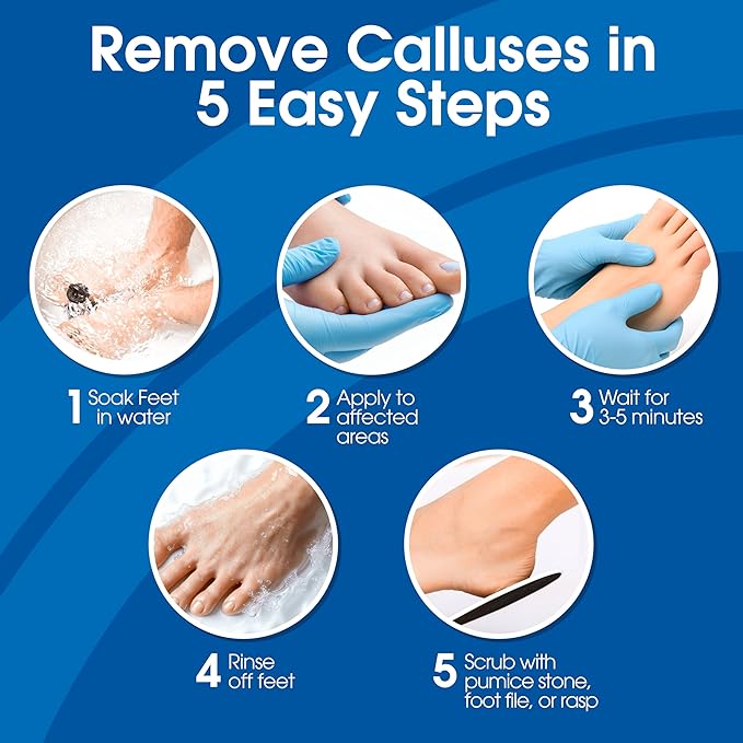 Callus Remover for Feet, Extra Strength Foot Callus Remover Gel, 16oz Salon Grade Home Pedicure Supplies for Dry Skin, Cracked Heel, Professional Strength Foot Care, Unscented