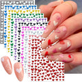 10 Sheets Heart Nail Stickers Decals Shiny Love Nail Decals Colorful Glitter Hearts Nail Art Supplies Self Adhesive Valentines Nail Art Stickers for Women Valentines Nail Design Decoration