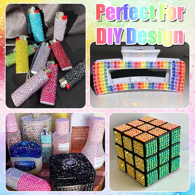 RODAKY 30000PCS Jelly Rhinestone 5mm Flatback Resin Gems AB Color Rhinestones for Bedazzling 2PCS 10ml B7000 Jewelry Glue Tweezers Pen Making Kit for Craft Clothing Shoes