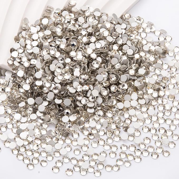 Flatback Rhinestones Bulk, 14400PCS Crystal Rhinestones for Clothes DIY Decoration Crafts, Crystal, SS16, 3.8-4.0mm