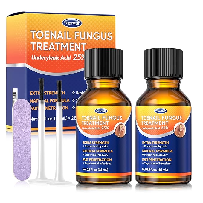 Toenail Fungus Treatment with 25% Undecylenic Acid: Toenail Fungus Treatment Extra Strength for Thick, Yellow and Damaged Nails - Safe and Gentle for Nails Care