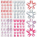 JANYUN 96 Pcs Cat Eye Design Fake Nails Press on, Nails Pre-glue Full Cover Short False Nails Nails Christmas Lovely Gift