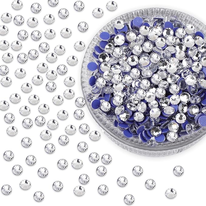 NCB 14400pcs Hotfix Crystal Rhinestones for Clothes Crafts, Hot Fix Bulk Flatback Crystals, Iron on Hotfix for DIY Decoration 100 Gross (Clear Crystal, ss6/14400pcs)