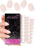 Nail Polish Strips – 32PCS UV Free Salon Quality Wraps, Long Lasting Gel Nail Stickers for Women (Morning Mist Nude)