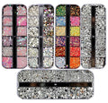 3000 Pieces Nail Rhinestone Horse Eye Diamond Drop Shaped Diamond Multicolor Suitable for Nail Art DIY Crafts Phone Clothes Shoes(5 Boxes)