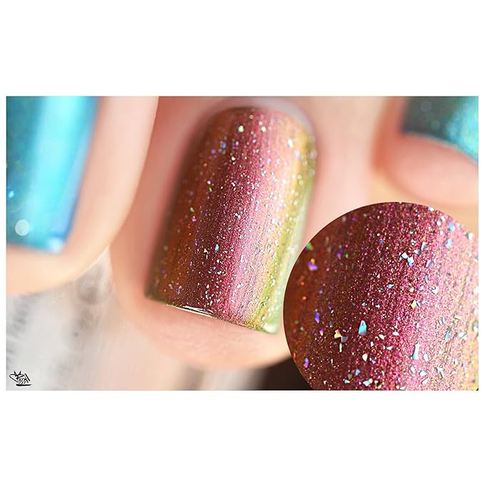 ILNP My Private Rainbow (X) - Holographic Nail Polish Top Coat