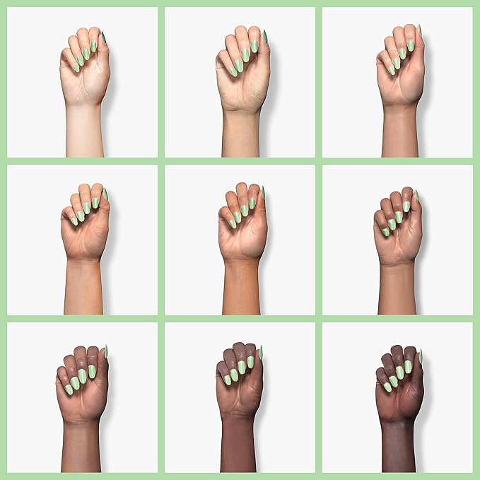 modelones Green Gel Nail Polish Milky Green Soak Off U V Light Pastel Nail Polish Pale Macaron Colors Nail Art Gel Design 15ML