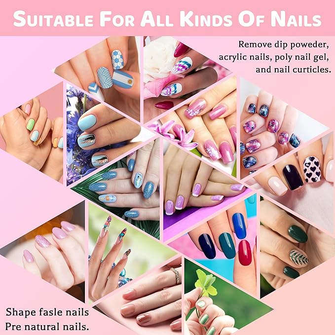 Professional Nail Files, Emery Board Nail File for Natural Nails 100/180/240 Grit Nail Files for Acrylic Nails 12pcs Fine Grit Nail File Manicure Tools Coarse Fingernail Files (100/180 Grit)