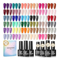 COSCELIA 40PCS Gel Nail Polish Set, 36 Winter Colors Gel Polish Set with Glossy Matte Sliver Top Base Coat Nude Red Brown Blue All Seasons Colors Nails Valentines Day Gifts for Women Teens Girls
