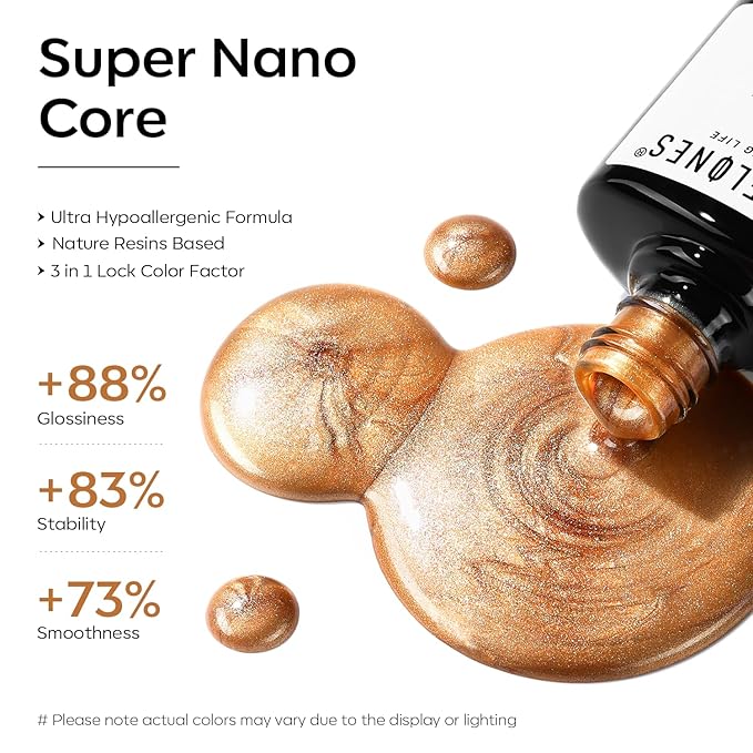 modelones Brown Gel Nail Polish,Orange Nail Polish Drawing Swirl Shell Thread Effect Gel Polish Soak Off Led Autumn Fall Nail DIY Mani Gift for Women 15 ML