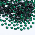 Green Flatback Rhinestones, Glass Rhinestones for Nail Art and Craft, Glue Fix, Loose Crystal Gemstones(Green, SS4, 2880pcs, 1.5-1.7mm)