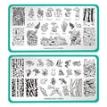 Maniology Forest Wonders Nail Stamping Plate Set, Mushrooms Frogs Manicure, Rainforest Woods Animal Nail Art (Magic Mushrooms (M280), Hop To It (M303))