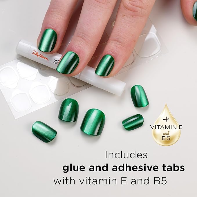 Sally Hansen Salon Effects Perfect Press-On Nails | Oval Shape | Easy to Apply, Non-Damaging | 30 Nails, Nail Glue, Adhesive Tabs, File | Ombre-Lievable