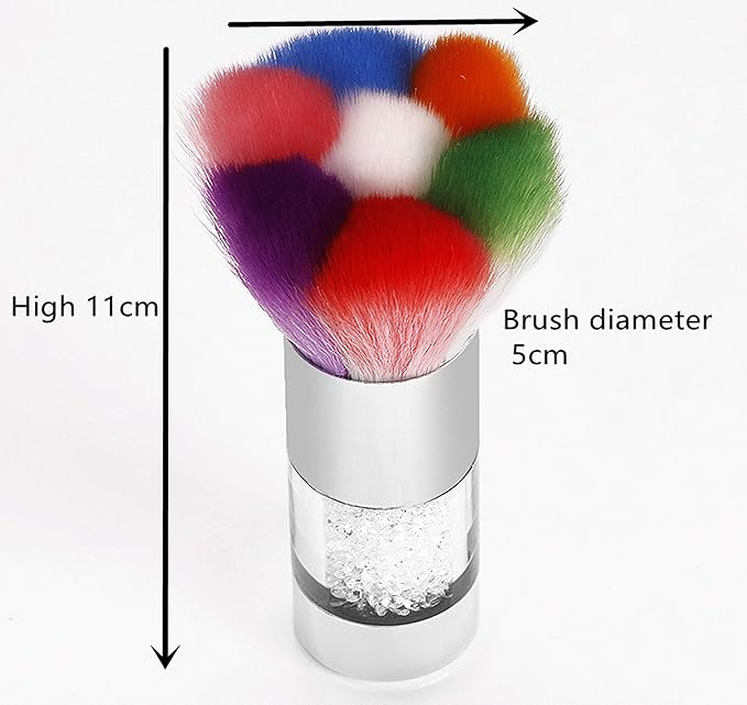 Wanton,Nail Art Dust Brush Colorful Nail Brush Remover Cleaner For Acrylic & UV Nail Gel Powder Rhinestones Makeup Foundation Brushes Nail Arts Dust Cleaner Brush for Makeup or Nail Arts