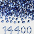Beadsland Flatback Rhinestones Bulk,14400pcs Light Blue Rhinestones for Nails Crafts Clothes DIY Decoration, Light Sapphire, SS20, 4.6-4.8mm